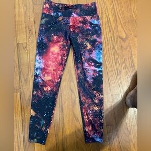 Onzie Pink Space Galaxy Sky Yoga‎ Pant S/M